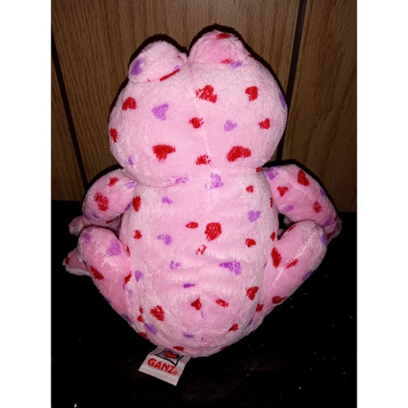 Ganz Webkinz Love Frog 9" plush Pink Hearts Stuffed‎ Animal Valentine Soft - Picture 2 of 13
